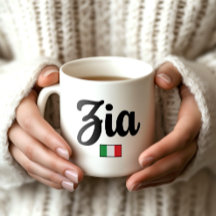 Zia (Aunt) Italian Flag Mug