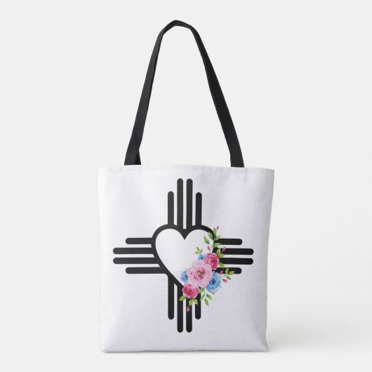  Zia Hart met Rozen Gepersonaliseerd Cadeau Tote Bag (Achterkant)