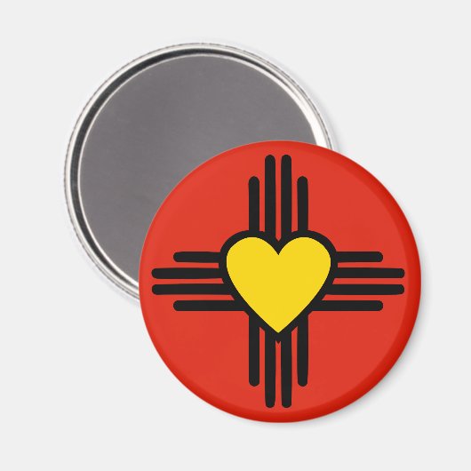 Zia hartsymbool magneet (Voorkant / Achterkant)