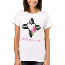  Zia Heart Rozen Roze Ribbon Cure Walk Run