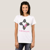  Zia Heart Rozen Roze Ribbon Cure Walk Run T-shirt (Voorkant volledig)