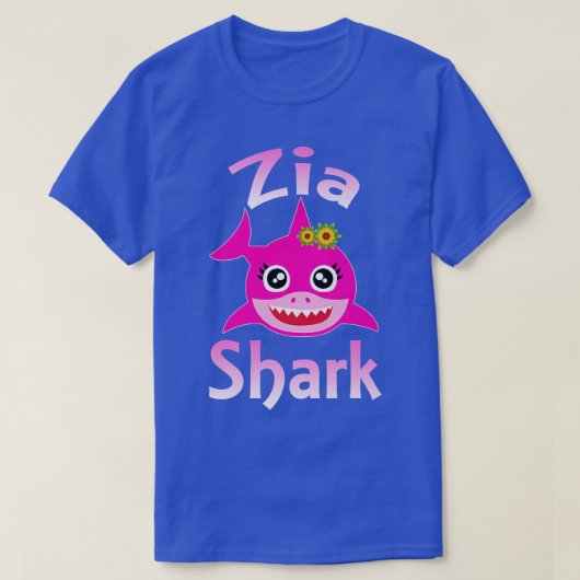 Zia Shark Funny Italiaanse tante T-shirt (Design voorkant)