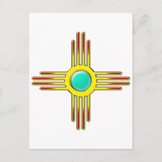 Zia Sonne - Zia Pueblo - Kraft Symbol Briefkaart (Voorkant)