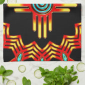 Zia Sonne - Zia Pueblo - New Mexico Theedoek (Gevouwen)