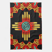 Zia Sonne - Zia Pueblo - New Mexico Theedoek (Verticaal)