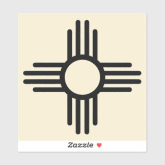 Zia Sun Black Sticker