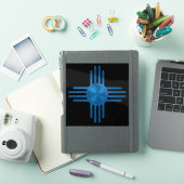 Zia Sun Blauw Sticker (iPad Cover)