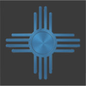 Zia Sun Blue  Sticker (Voorkant)