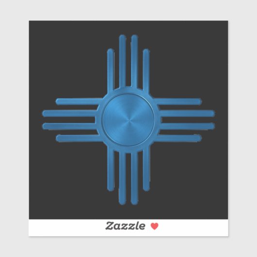 Zia Sun Blue  Sticker (Vel)