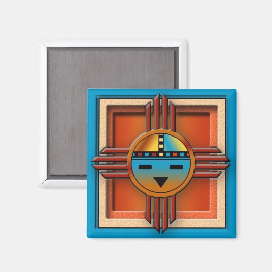 Zia Sun Face Magneet (Voorkant / Achterkant)