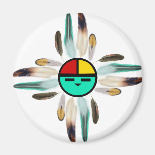 Zia Sun God met de veren Magneet