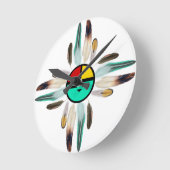 Zia Sun God met de veren Ronde Klok (Hoek)