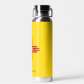 Zia Sun New Mexico Flag Persoonlijke naam Waterfles (Achterkant)