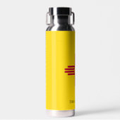 Zia Sun New Mexico Flag Persoonlijke naam Waterfles (Voorkant)