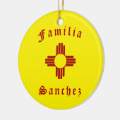 Zia Sun Puro Nuevo Mexico Keramisch Ornament (Links)