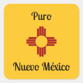 Zia Sun Puro Nuevo Mexico Vierkante Sticker (Voorkant)