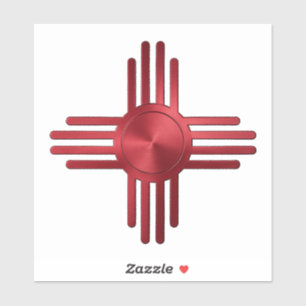 Zia Sun Red  Sticker