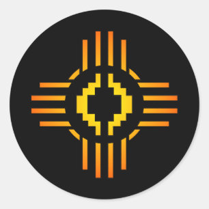 Zia Sun Sign Ronde Sticker