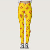 Zia Sun Symbol New Mexico State Flag Red & Yellow Leggings (Voorkant)