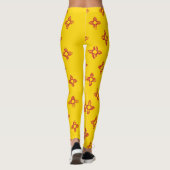 Zia Sun Symbol New Mexico State Flag Red & Yellow Leggings (Achterkant)