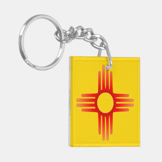 Zia Sun Symbol Sleutelhanger (Voorkant Links)