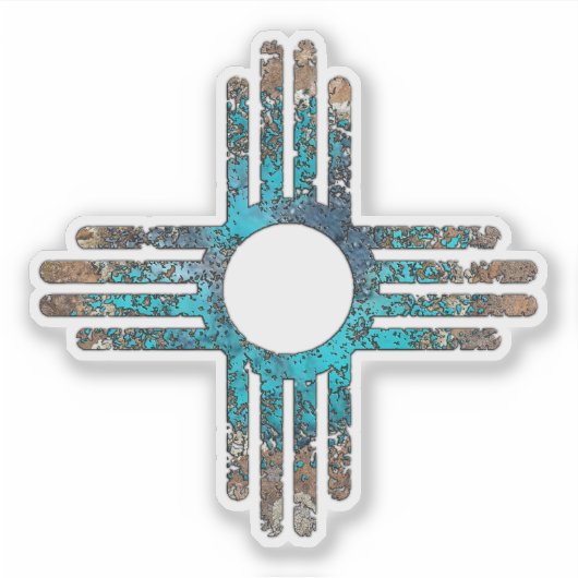 Zia Sun Symbol Sticker (Voorkant)