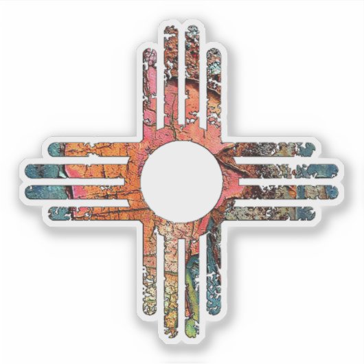 Zia Sun Symbol Sticker (Voorkant)