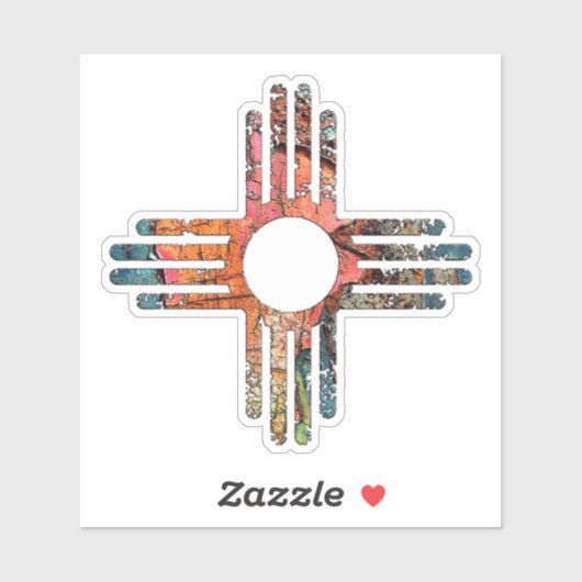 Zia Sun Symbol Sticker (Vel)