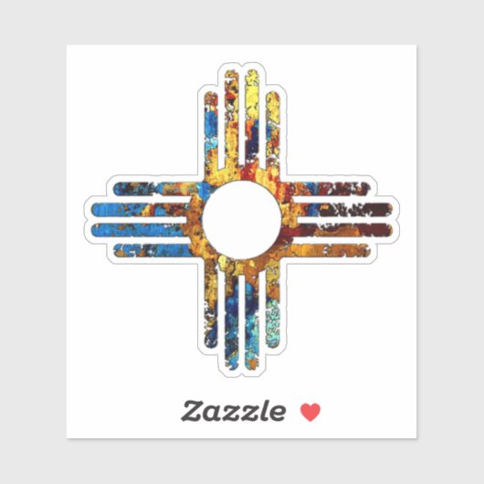 Zia Sun Symbol Sticker (Vel)