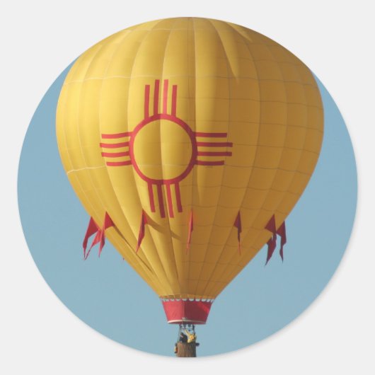 Zia Sun Symbool Hete Luchtballon Sticker (Voorkant)