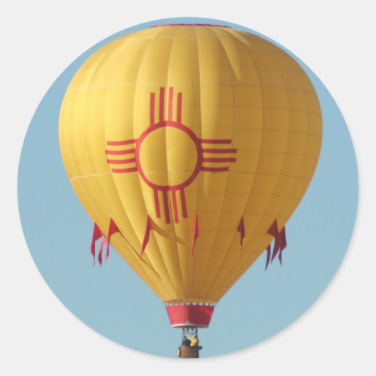 Zia Sun Symbool Hete Luchtballon Sticker (Voorkant)