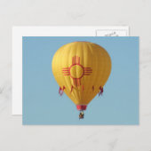 Zia Sun Symbool Hot Air Ballon Briefkaart (Voorkant / Achterkant)