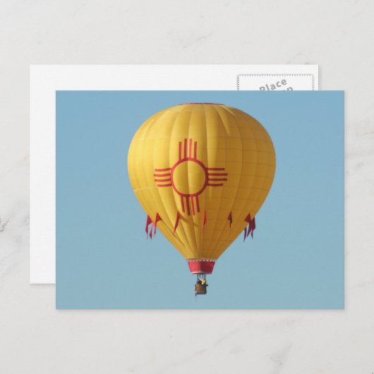 Zia Sun Symbool Hot Air Ballon Briefkaart (Voorkant / Achterkant)