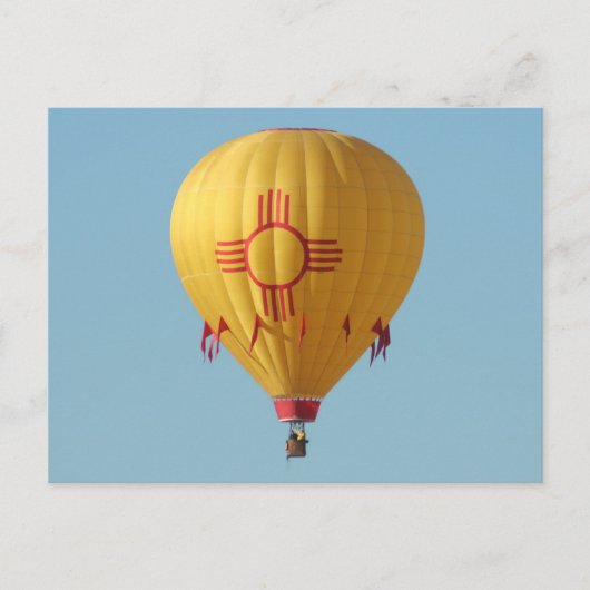 Zia Sun Symbool Hot Air Ballon Briefkaart (Voorkant)