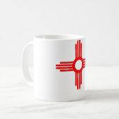 Zia Sun Zia Pueblo New Meico Native Amerikanen Sac Koffiemok (Voorkant links)