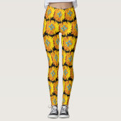 Zia Sun Zonnebloem Zonneschijn Geel New Mexico Sch Leggings (Voorkant)