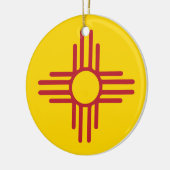 Zia Symbol Aangepast jaar feestdag Keramisch Ornament (Links)