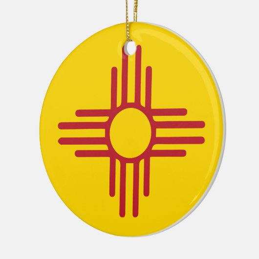 Zia Symbol Aangepast jaar feestdag Keramisch Ornament (Links)