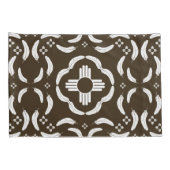 Zia Symbool en Veer Ontwerp Zuidwest Kussensloop (Achterkant-Rechts)