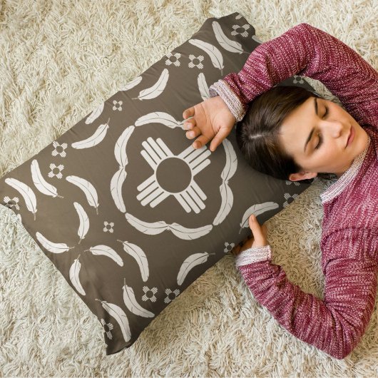 Zia Symbool en Veer Ontwerp Zuidwest Kussensloop