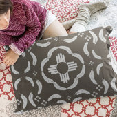 Zia Symbool en Veer Ontwerp Zuidwest Kussensloop