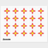 ZIA symbool met hart Vierkante Sticker (Vel)