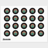 Zia voor New Mexico Turquoise Zia Ronde Sticker (Vel)