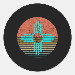 Zia voor New Mexico Turquoise Zia Ronde Sticker