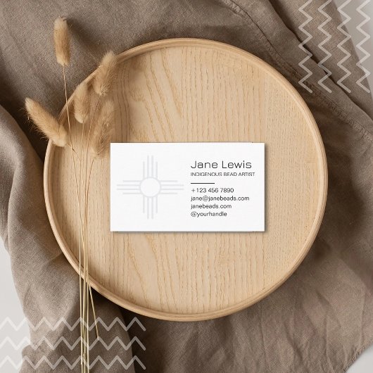 Zia zon symbool illustratie inheemse kunst visitekaartje