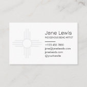 Zia zon symbool illustratie inheemse kunst visitekaartje (Voorkant)