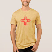 Zia Zon Symbool van New Mexico Tri-Blend Shirt (Voorkant)