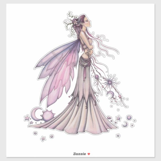 Ziarre Fairy Fantasy Art Illustratie Sticker (Vel)
