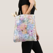 Zibo China Stadsplattegrond Tote Bag (Dichtbij)