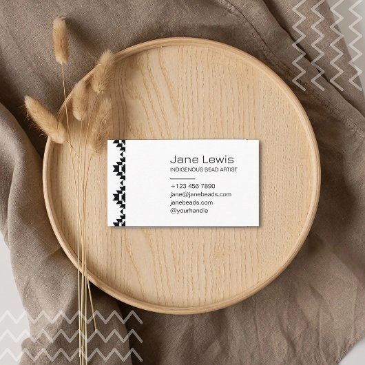 Zic Zac Design Illustratie inheemse kunst Visitekaartje